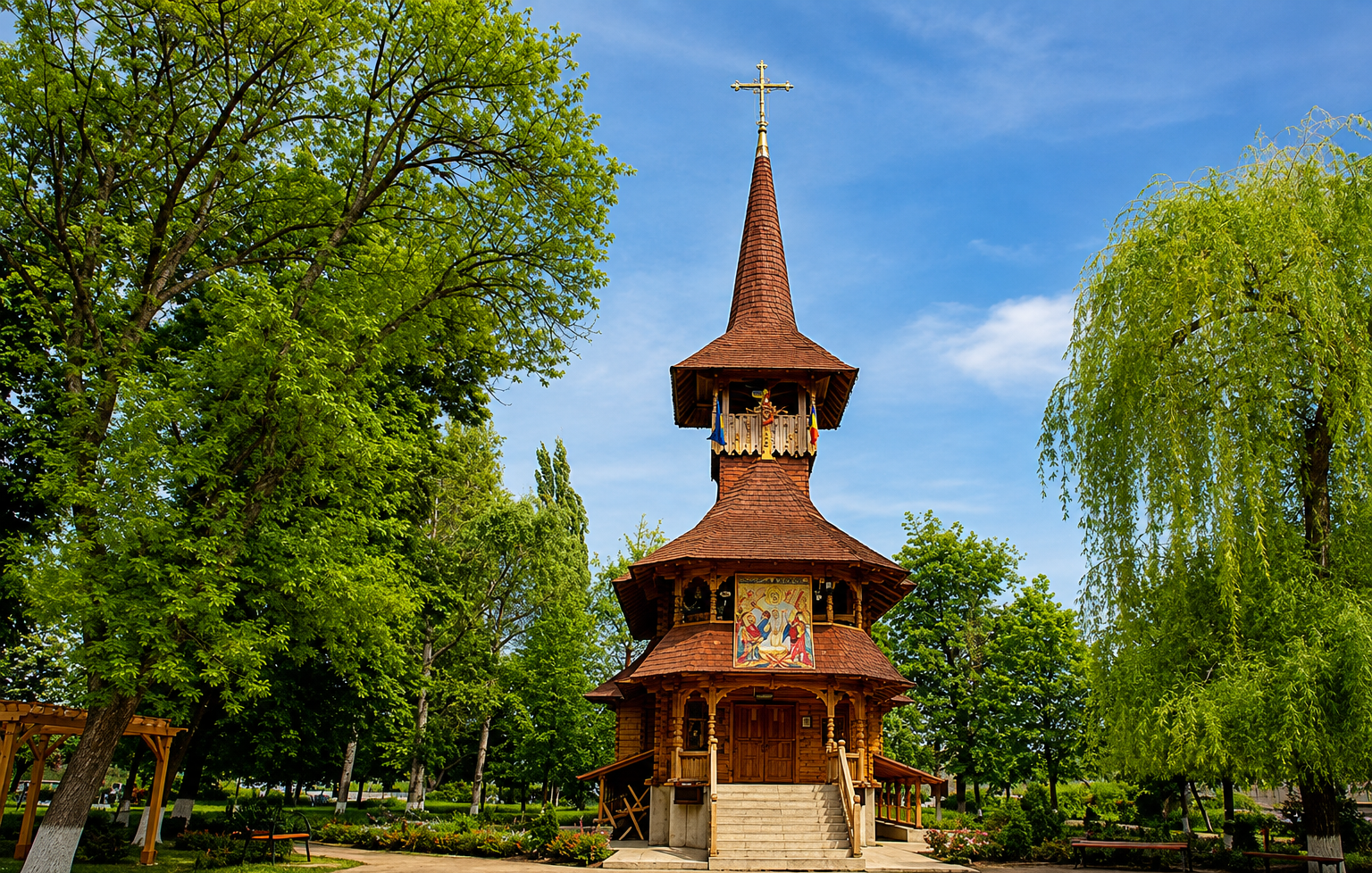 Biserica Sfinții Martiri Brâncoveni din Soroca - arhitectură de lemn