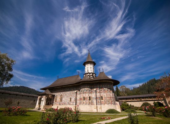 The church from Sucevita Monastery in Bucovina Romania